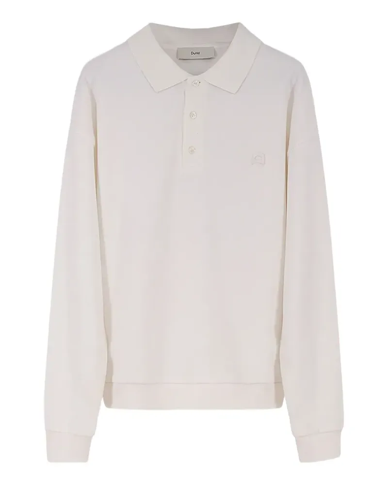 Dunst logo-patch long-sleeved polo shirt - Nude Nude