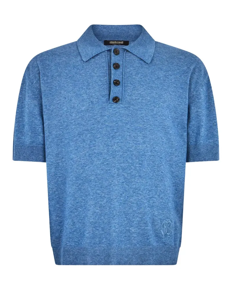 Roberto Cavalli logo-embroidered polo shirt - Blau Blau