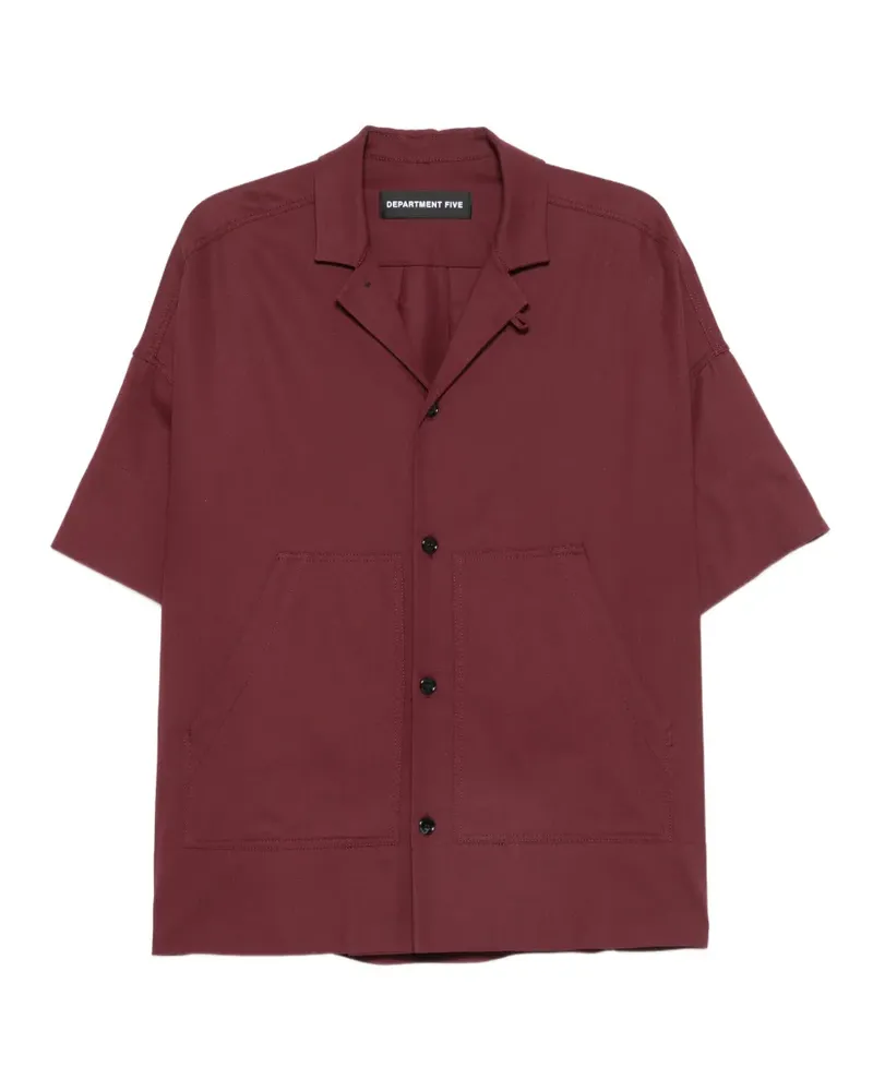Department 5 short-sleeve camp-collar shirt - Rot Rot