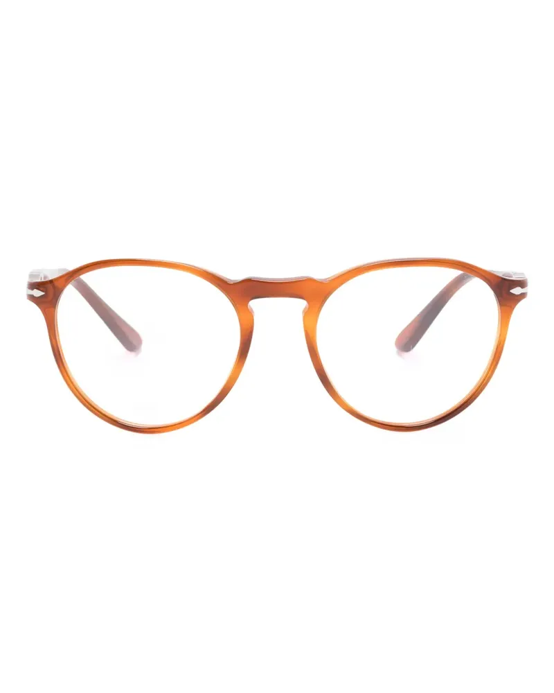 Persol Runde Brille in Schildpattoptik - Braun Braun