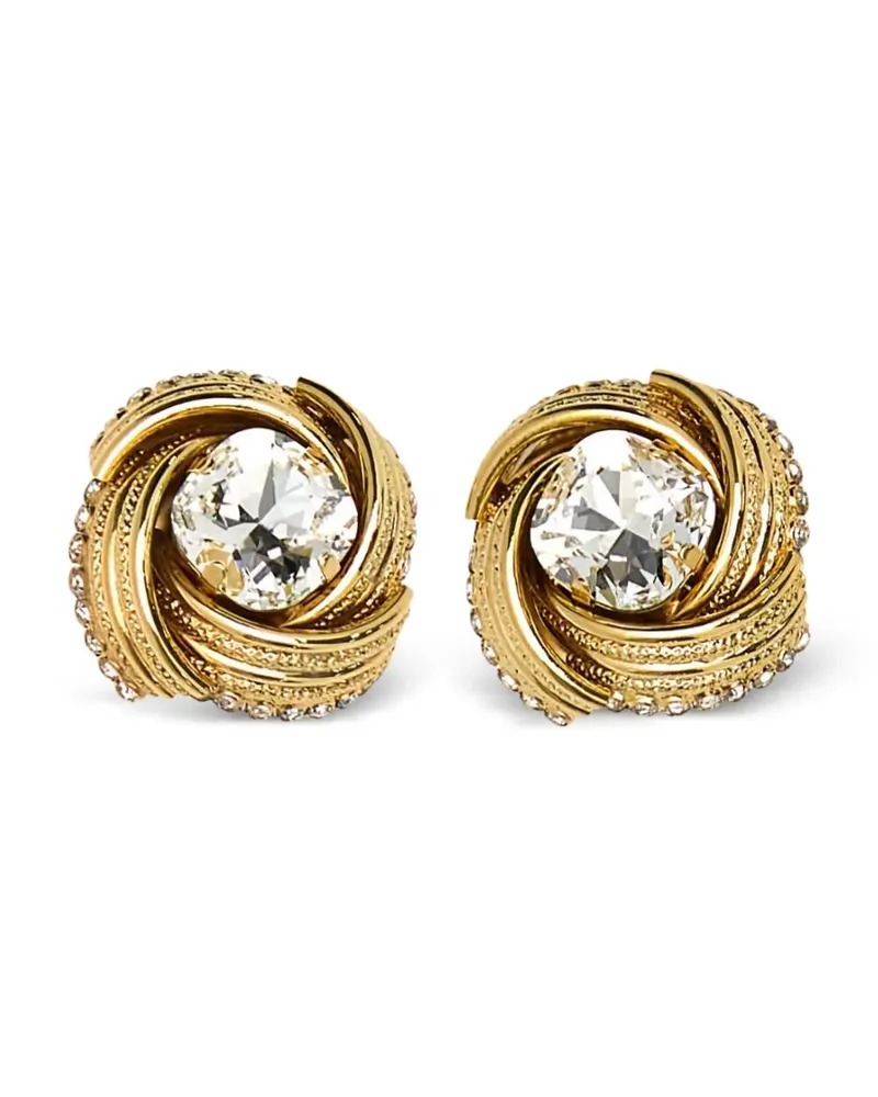 Alessandra Rich Ohrringe mit Kristallen - Gold Gold