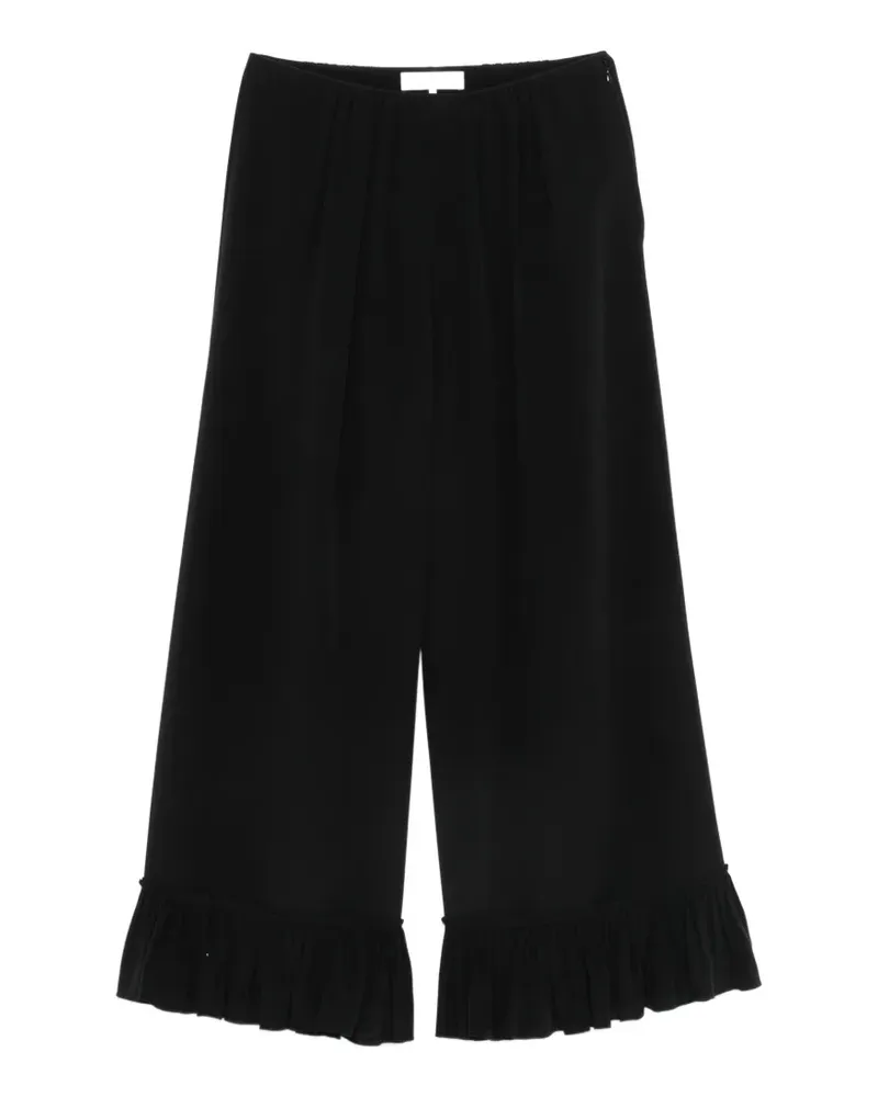 Chloé Cropped-Hose aus Crêpe de Chine - Schwarz Schwarz