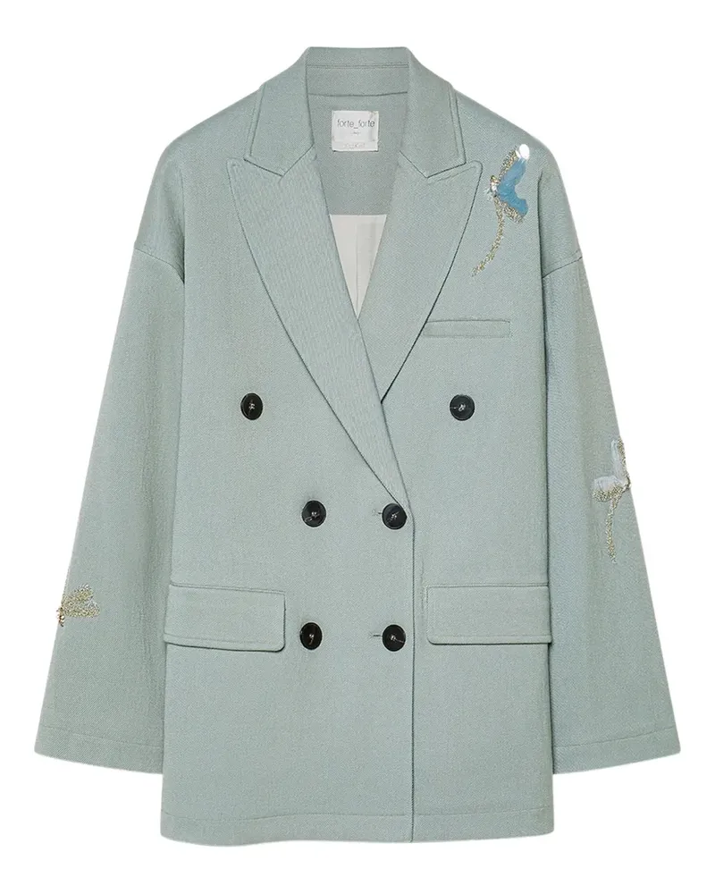 forte_forte Zweireihige Jacke - Blau Blau