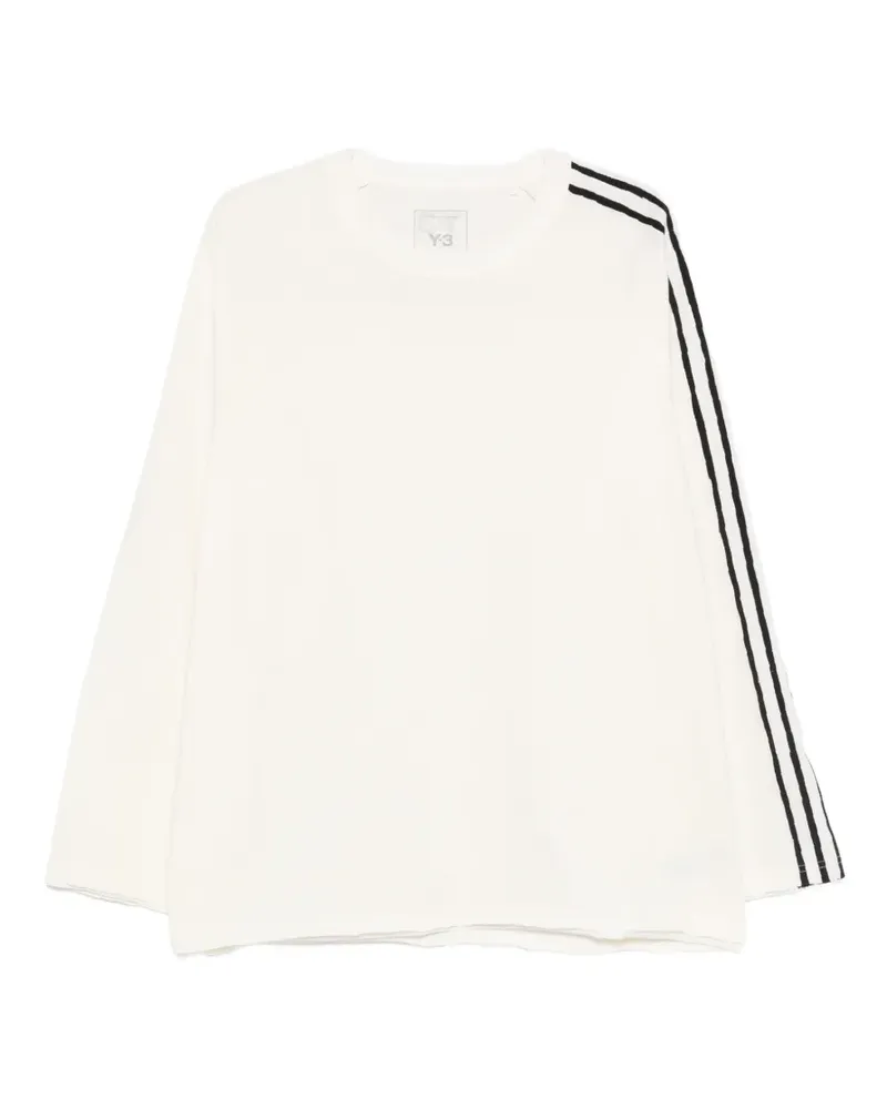 Y-3 Langarmshirt mit Streifen - Weiß Weiß