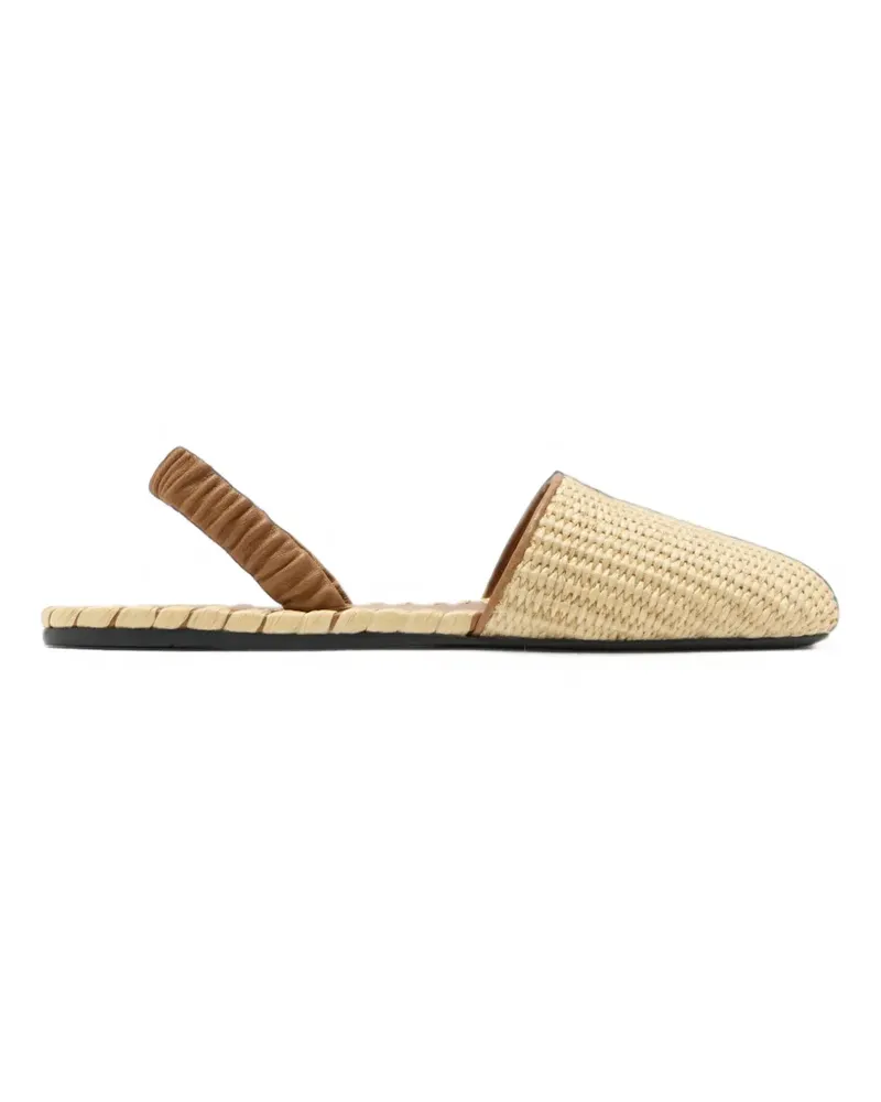 Miu Miu woven slingback sandals - Nude Nude