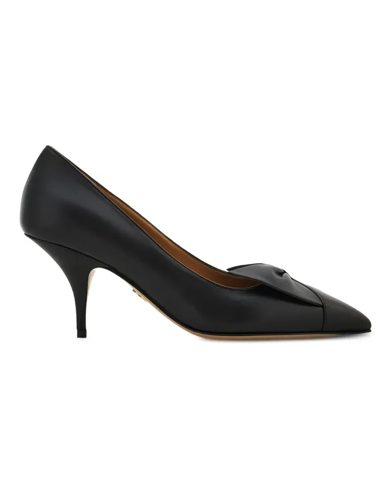 Ferragamo Spitze Pumps mit Schleifendetail - Schwarz Schwarz
