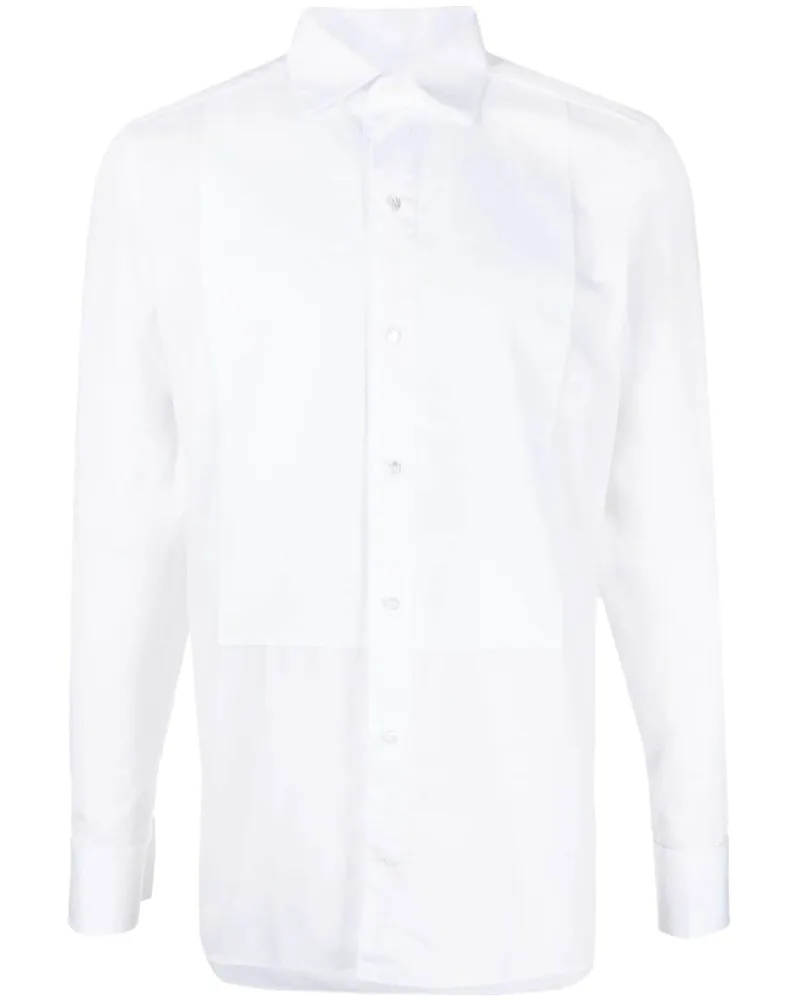 Ermenegildo Zegna Hemd mit Latz - Weiß Weiß