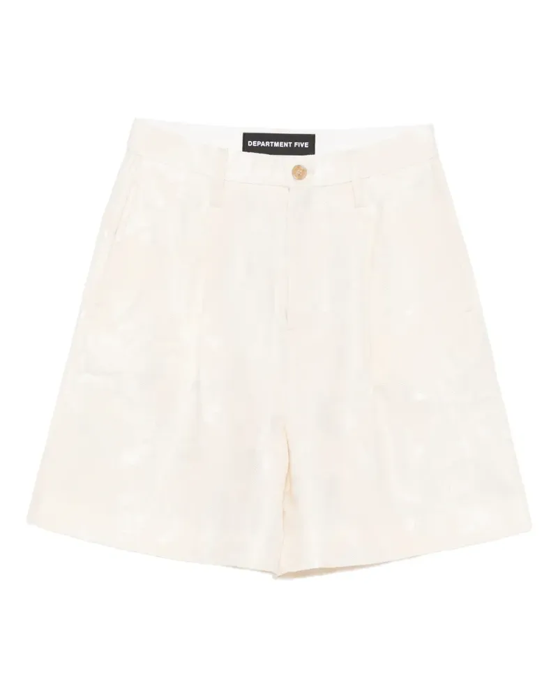 Department 5 floral-jacquard pleated shorts - Nude Nude