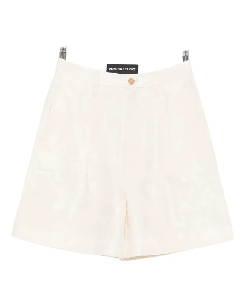 Department 5 floral-jacquard pleated shorts - Nude Nude