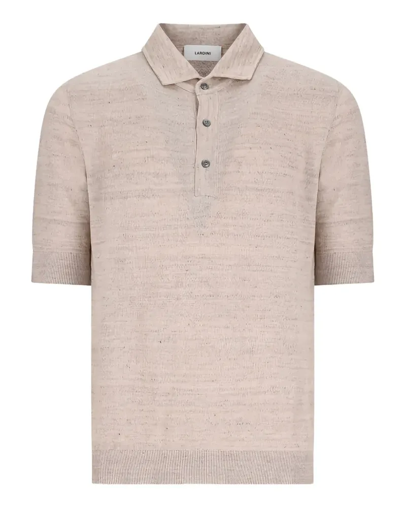 LARDINI buttoned short-sleeve polo shirt - Nude Nude