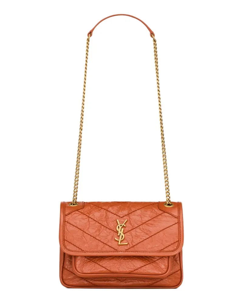 Saint Laurent Niki mini leather shoulder bag - Orange Orange