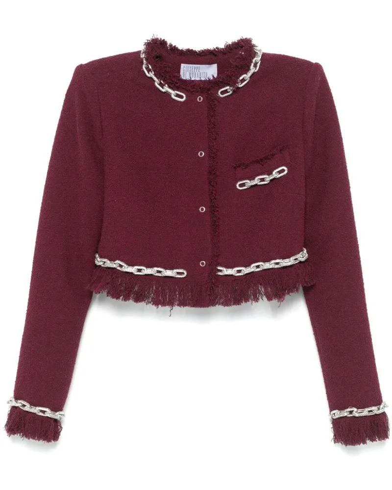 Giuseppe di Morabito Cropped-Jacke mit Kristallkette - Violett Violett