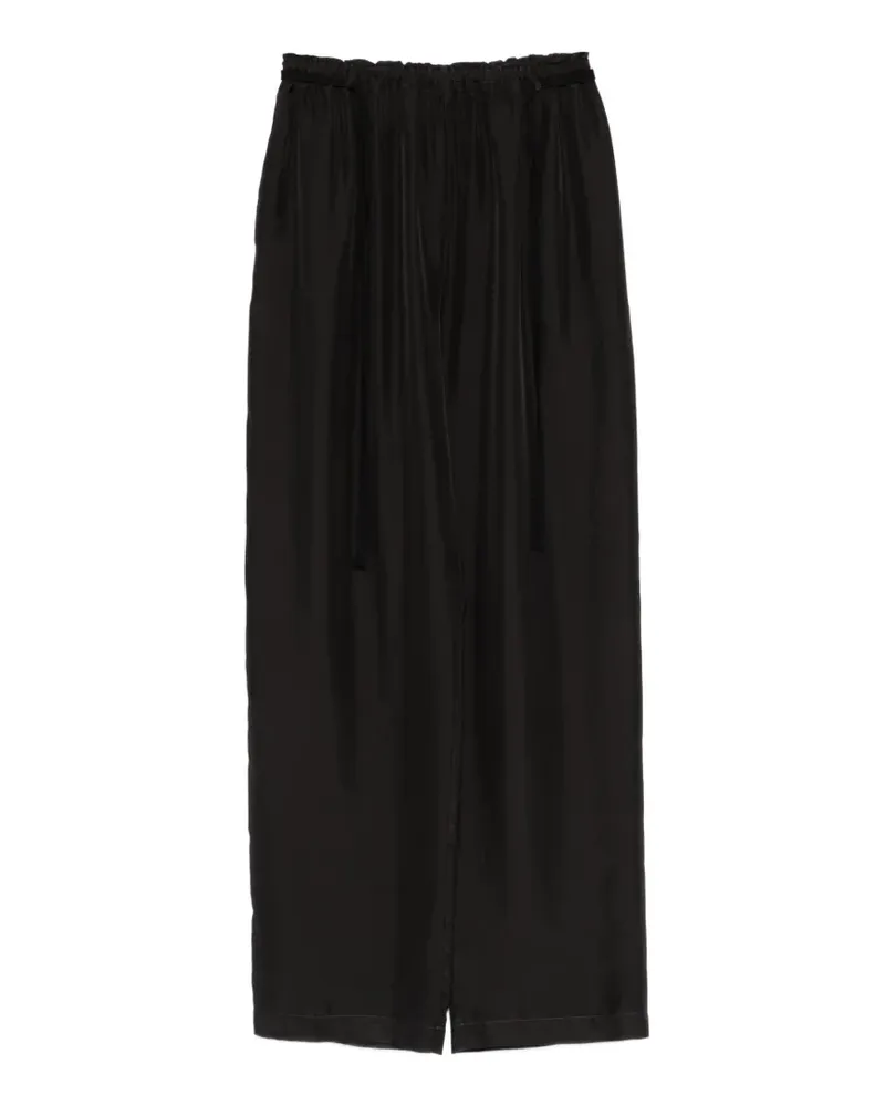 BARENA drawstring wide-leg trousers - Schwarz Schwarz