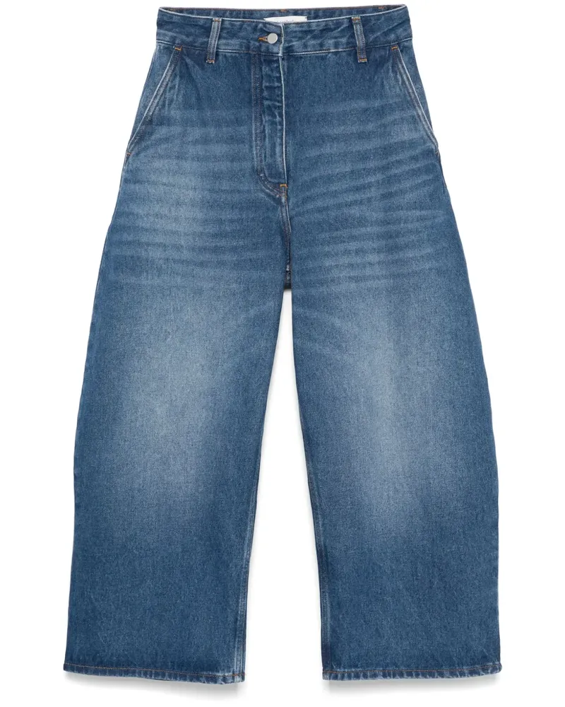 Studio Nicholson Chalco Cropped-Jeans - Blau Blau