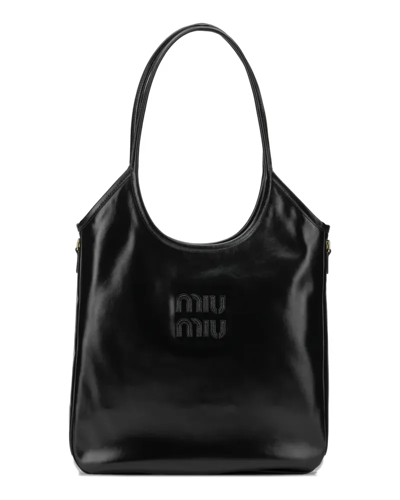 Miu Miu Ivy leather shoulder bag - Schwarz Schwarz