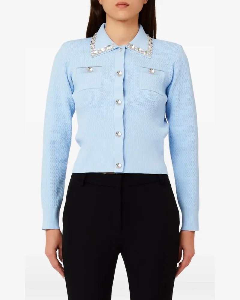 Liu Jo embellished collar knitwear - Blau Blau