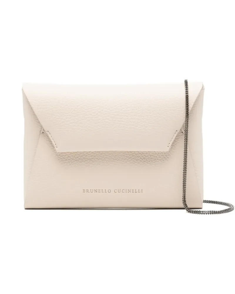 Brunello Cucinelli envelope chain-strap mini bag - Nude Nude