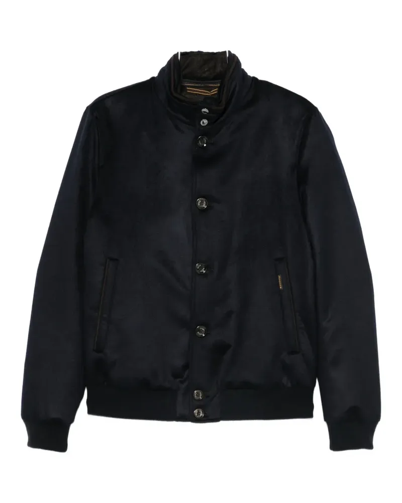 MOORER button-fastening bomber jacket - Blau Blau