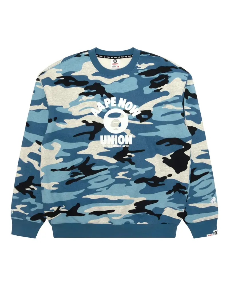 BAPE Sweatshirt mit Camouflage-Print - Blau Blau