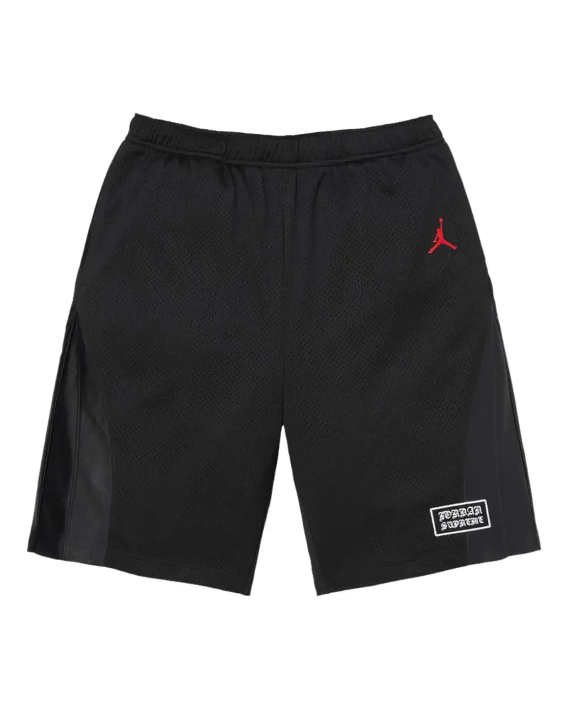 Supreme Being x Jordan logo-patch shorts - Schwarz Schwarz