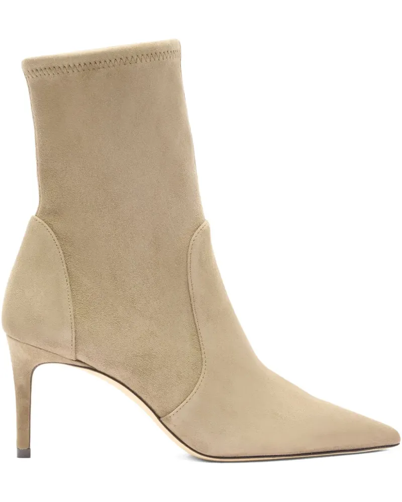 Stuart Weitzman Stiefel mit spitzer Kappe 75mm - Nude Nude