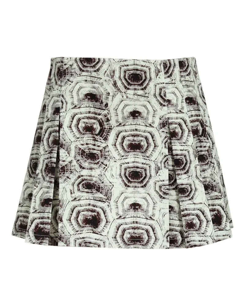 Genny Minirock mit geometrischem Print - Grün Grün