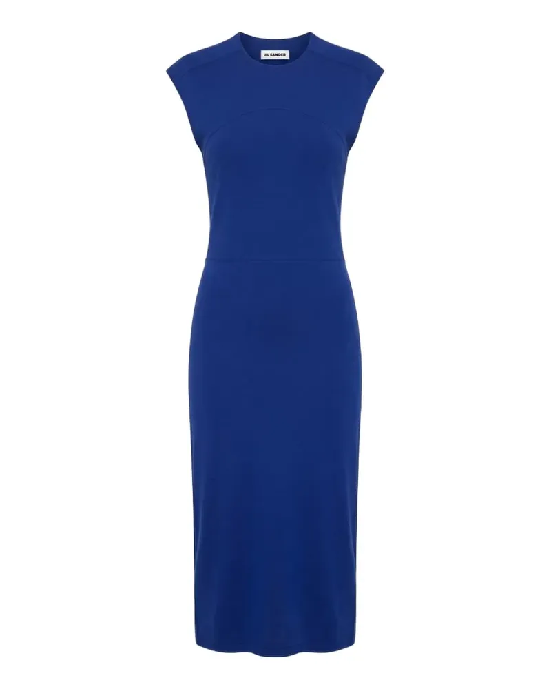 Jil Sander cut-out sleeveless midi dress - Blau Blau