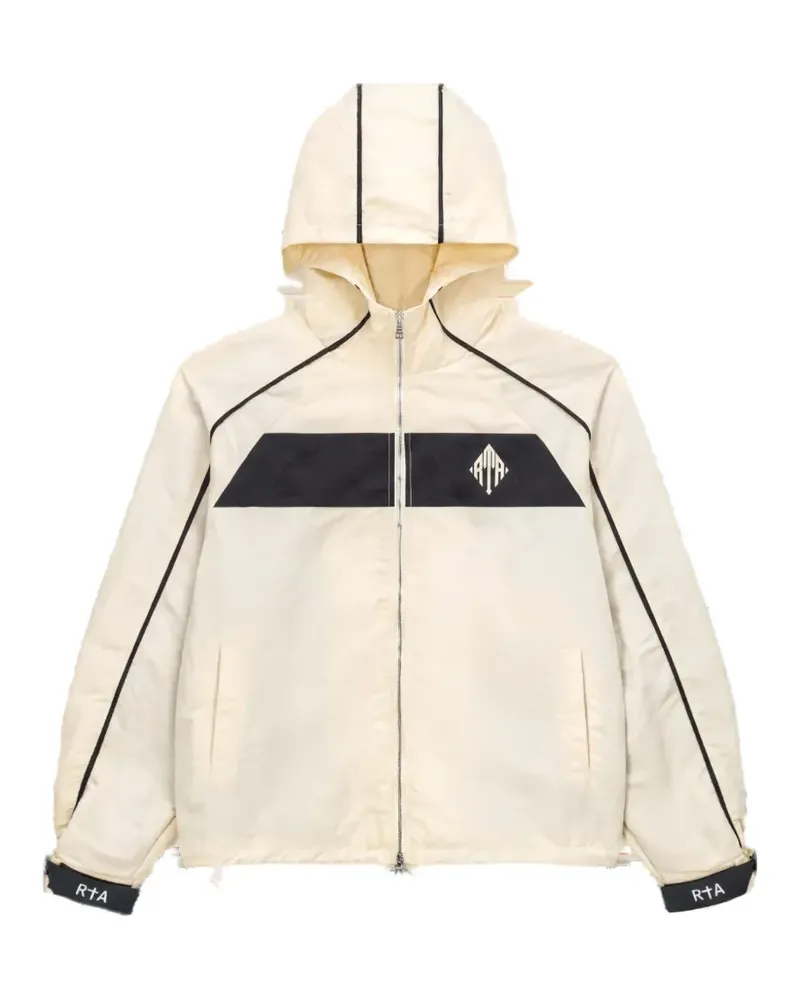 RTA Zayden logo-print jacket - Nude Nude