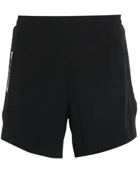 Y-3 Run Shorts mit Lochmuster Schwarz