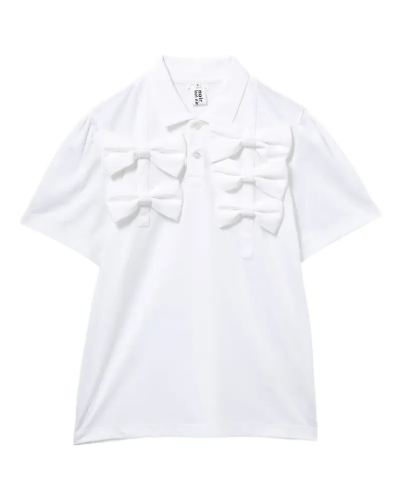 Noir Kei Ninomiya Hemd mit Schleife - Weiß Weiß