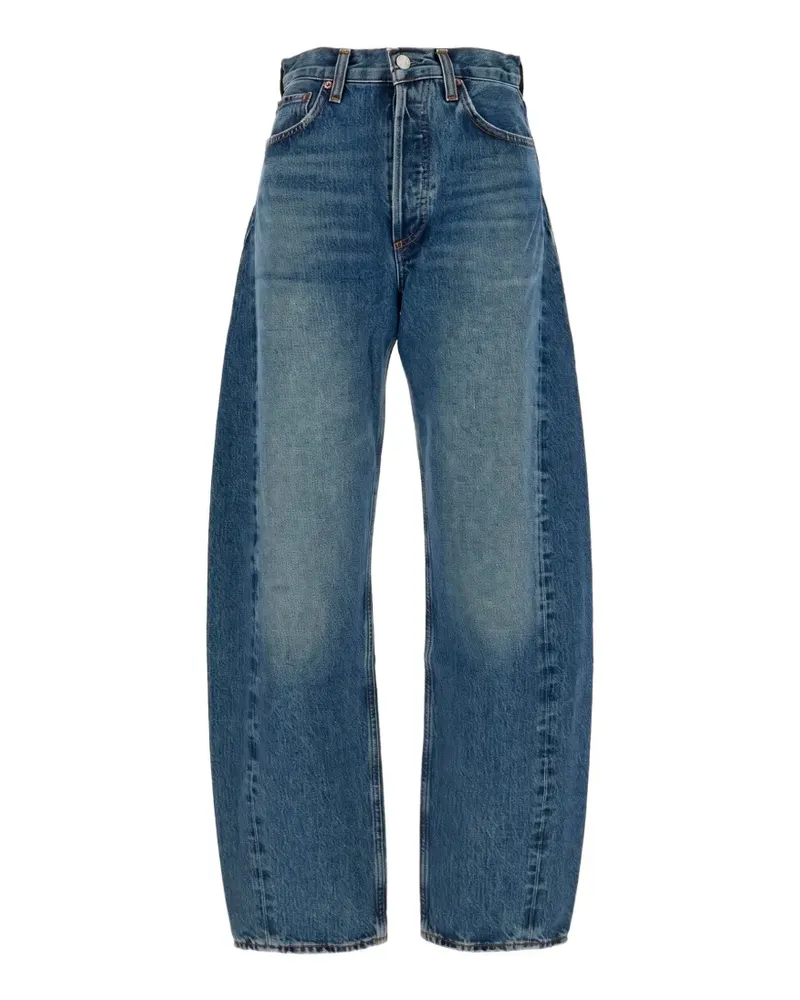 AGOLDE Luna faded curved-leg jeans - Blau Blau