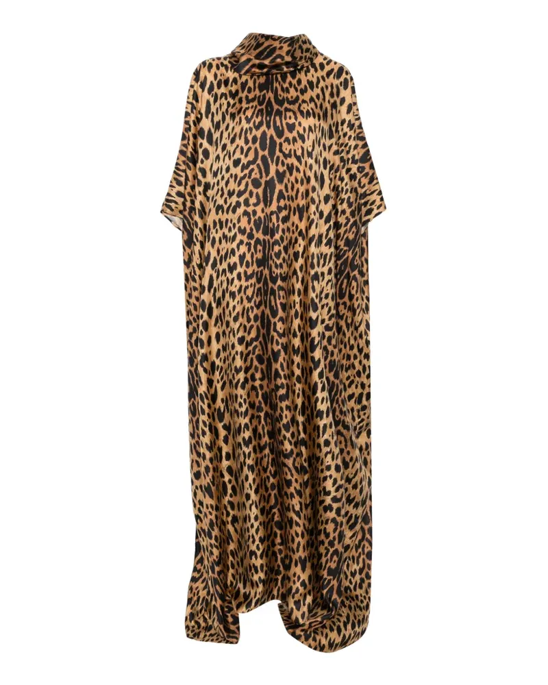 Gucci Seidenkleid mit Print - Braun Braun