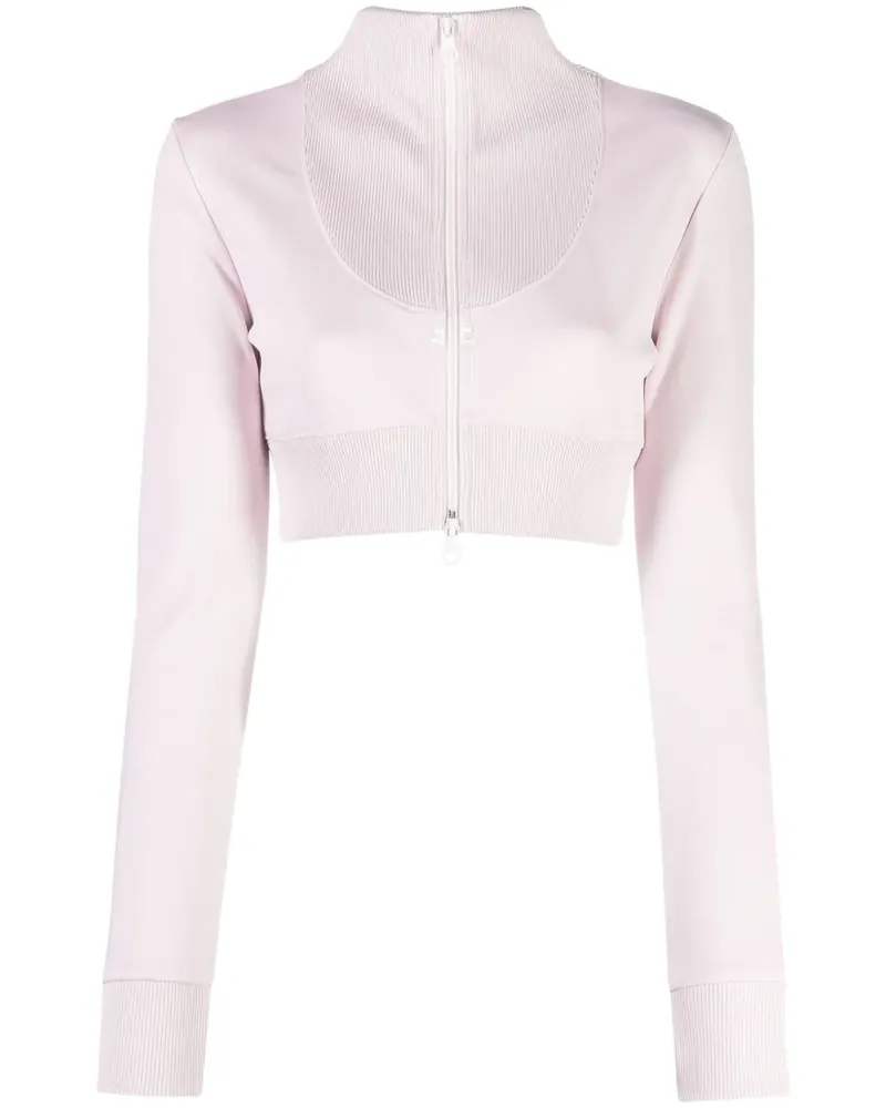 Courrèges Cropped-Jacke mit Logo-Patch - Rosa Rosa