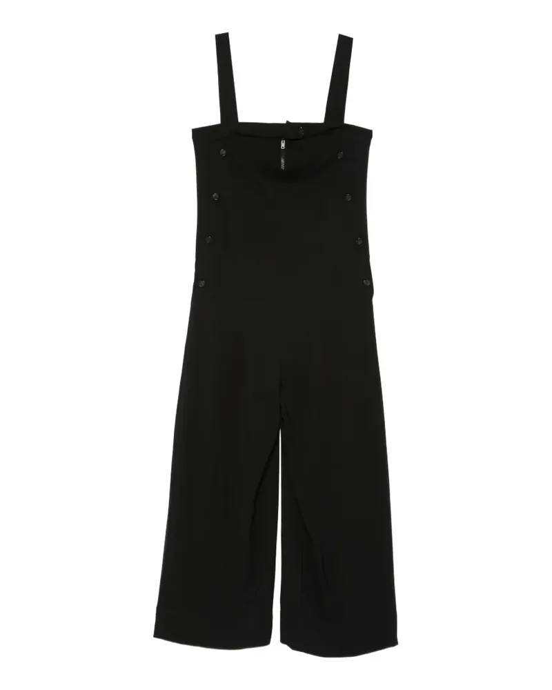 Isabel Benenato button zip jumpsuit - Schwarz Schwarz