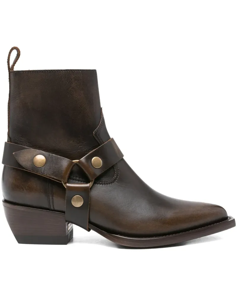 Golden Goose Stiefeletten mit Knöchelriemen 40mm - Braun Braun
