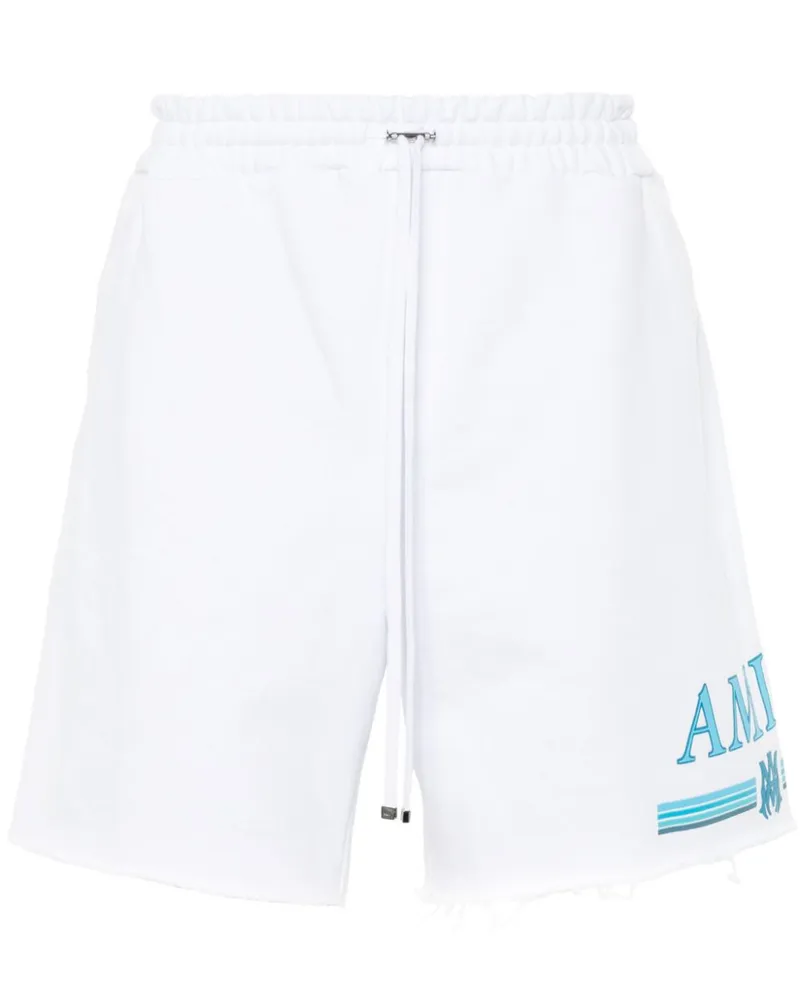 Amiri Shorts mit gummiertem Logo - Weiß Weiß