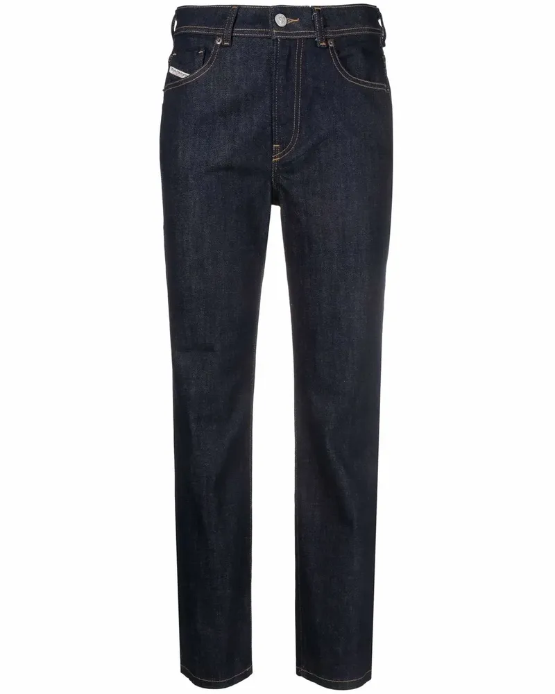 Diesel Gerade Cropped-Jeans - Blau Blau