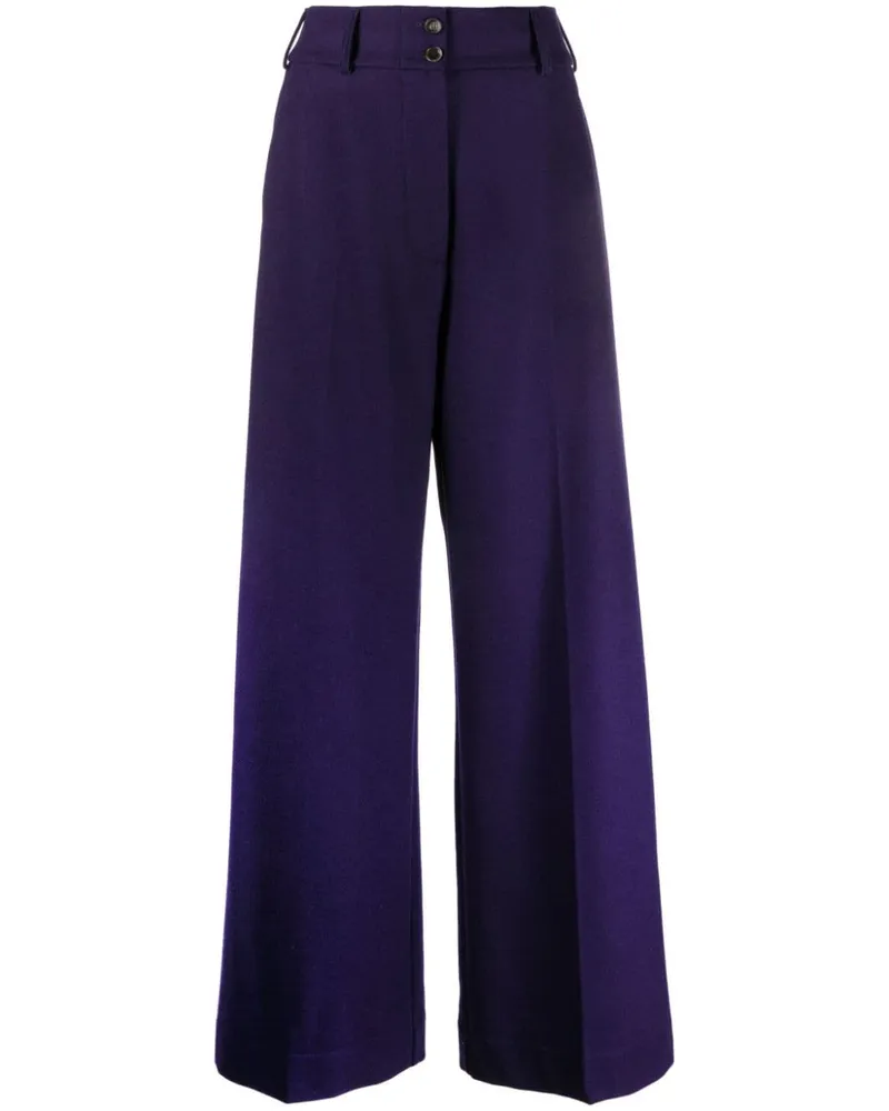 Etro Ausgestellte High-Waist-Hose Violett