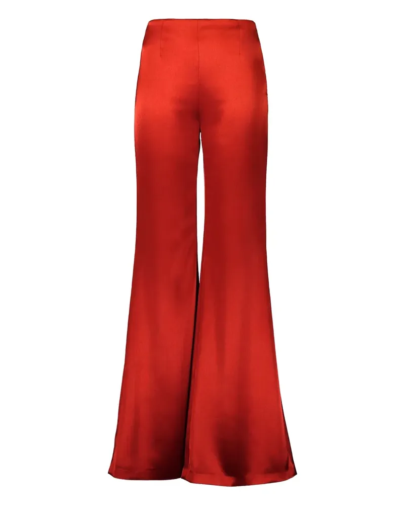 GALVAN satin flared trousers - Rot Rot