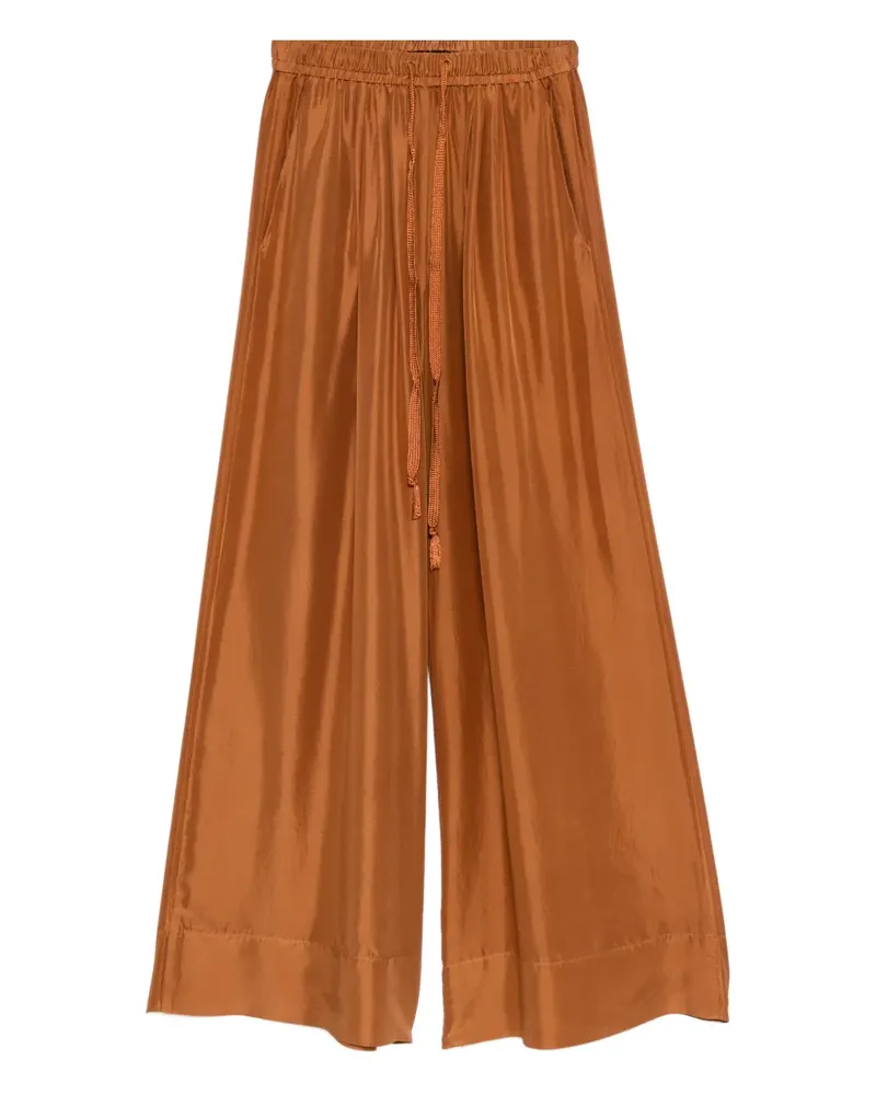 forte_forte Satinhose mit Kordelzug - Braun Braun