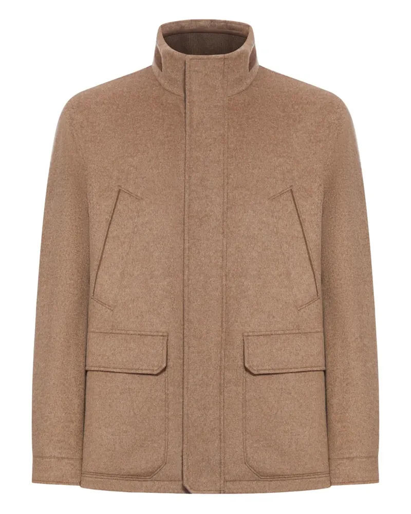 Ermenegildo Zegna Mantel mit Stehkragen - Nude Nude