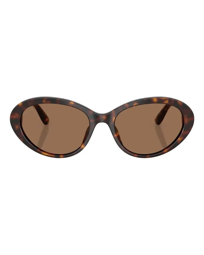 Dolce & Gabbana tortoiseshell-effect oval-frame sunglasses - Braun Braun