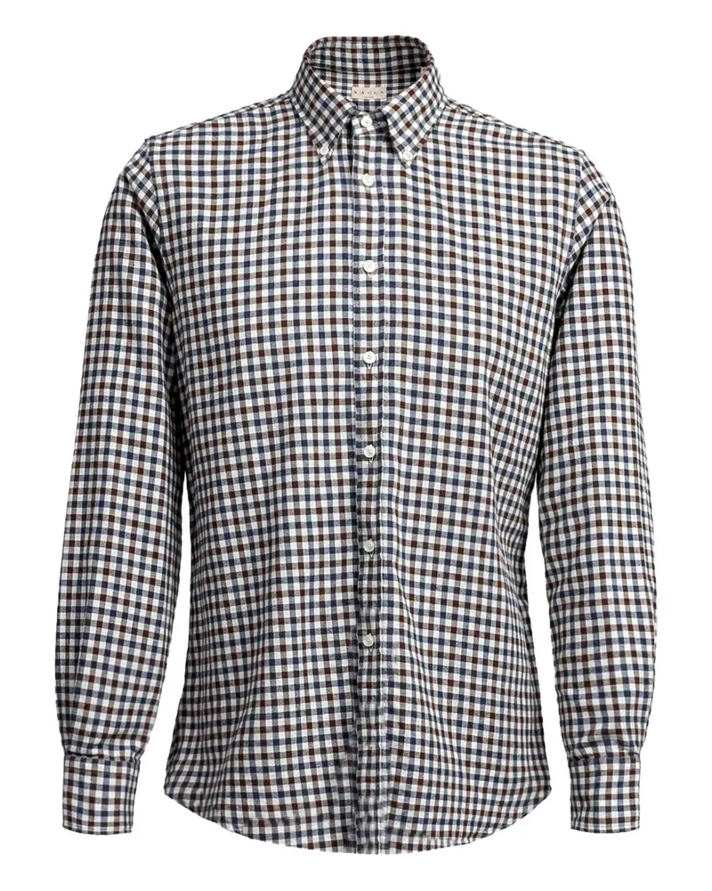 XACUS Kariertes Hemd - Blau Blau