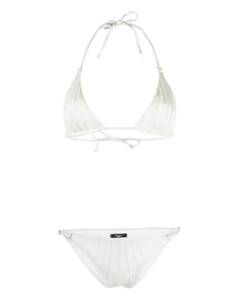 Noire Swimwear Amelie Bikini mit Raffungen - Weiß Weiß
