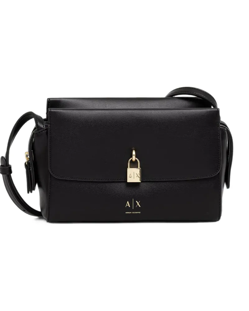 Armani Exchange padlock-detail cross body bag - Schwarz Schwarz