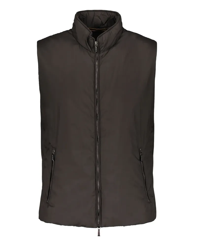 MOORER high-neck gilet - Braun Braun