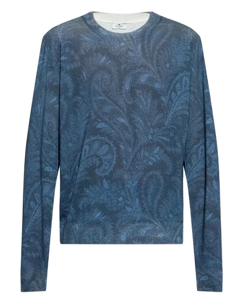Etro Pullover mit Paisley-Print - Blau Blau