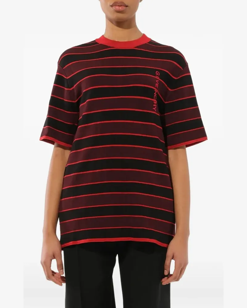 Givenchy striped logo-embroidered sweater - Schwarz Schwarz