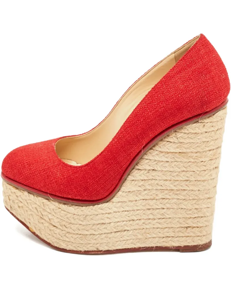 Charlotte Olympia Kordelpumps mit Wedge-Absatz - Rot Rot