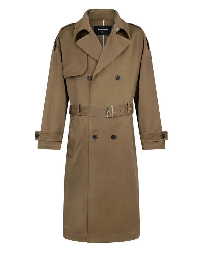 Dsquared2 Trenchcoat mit Gürtel - Braun Braun